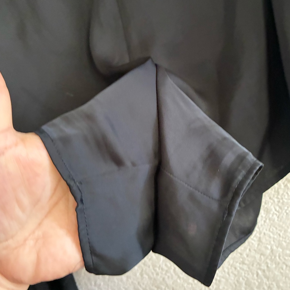 Zara Satin Black Self Tied Wrap Mini Skort M - Picture 11 of 14